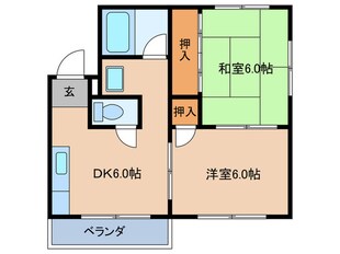 ｼｬﾄｰ第一ﾏﾝｼｮﾝの物件間取画像